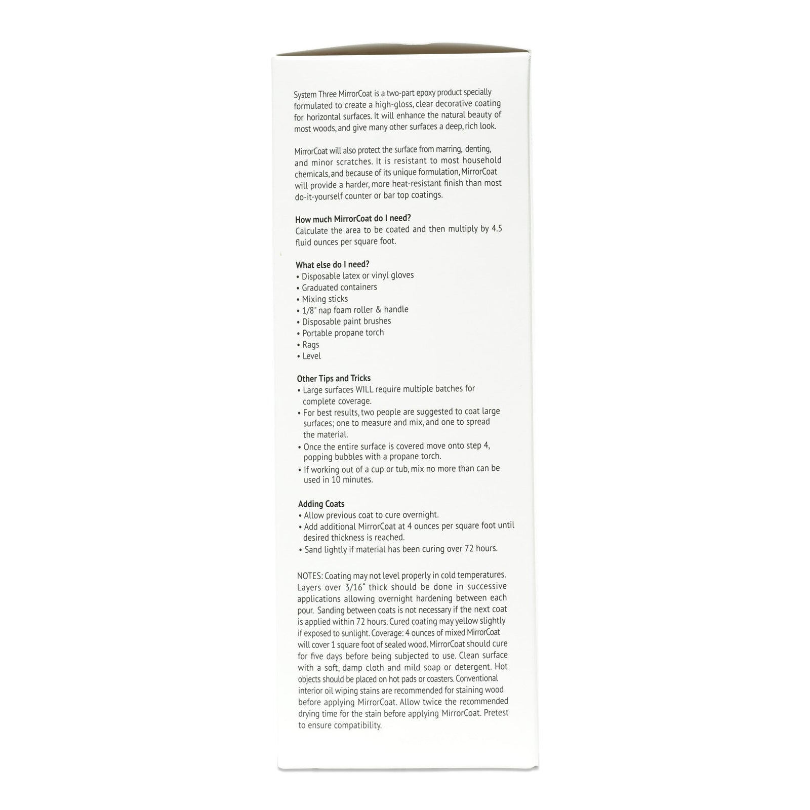 MirrorCoat - System Three Resins