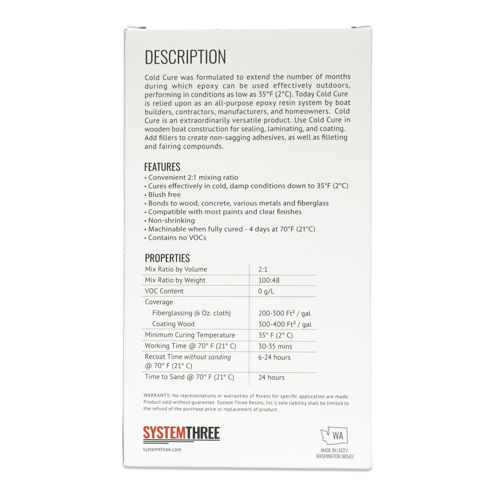 Cold Cure - System Three Resins