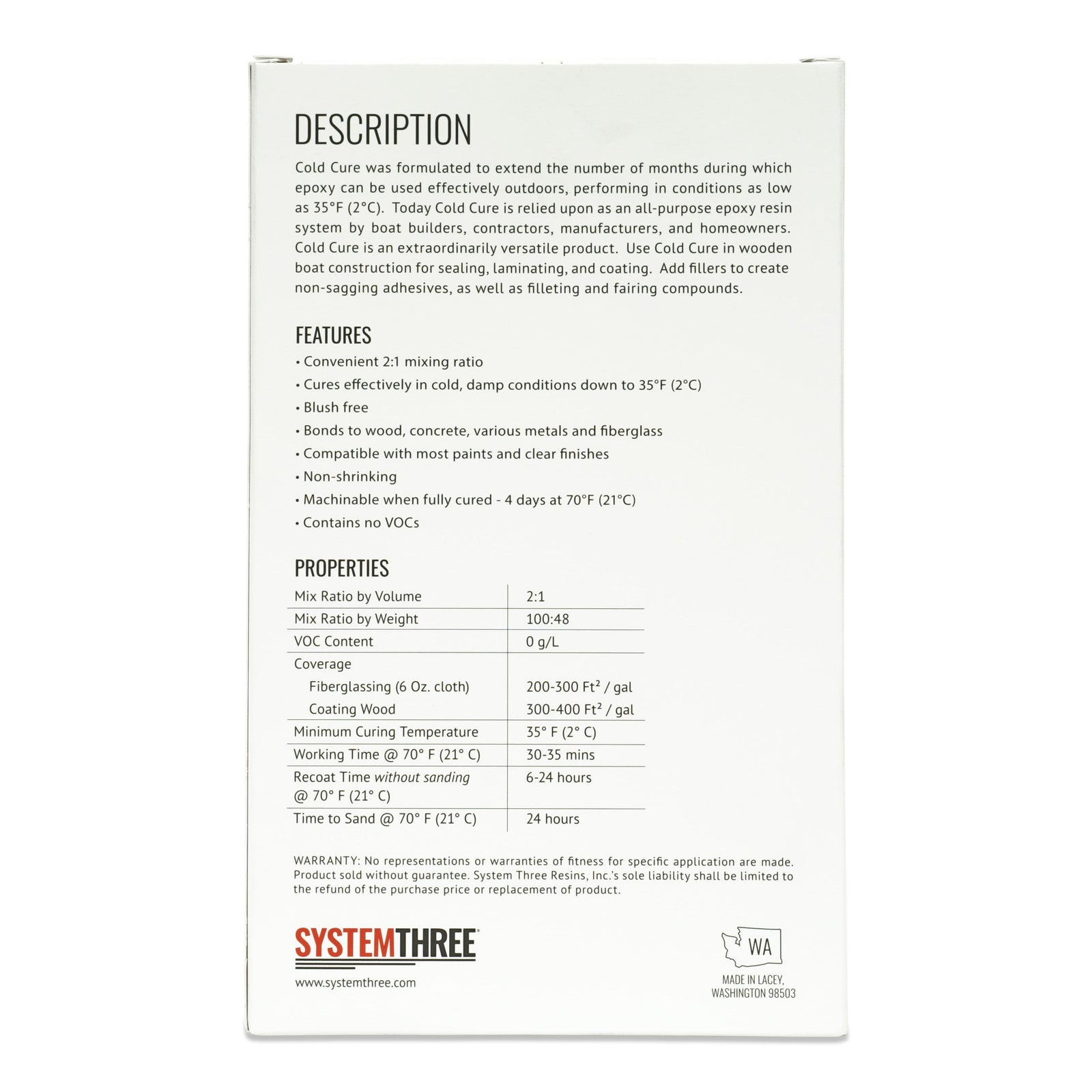 Cold Cure - System Three Resins