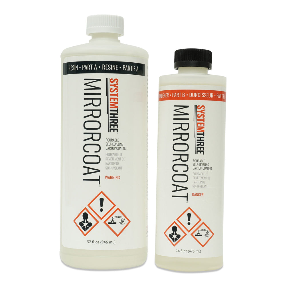MirrorCoat Bar and Table Top Epoxy System Three Resins