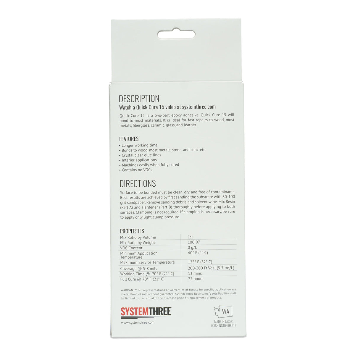 Quick Cure-15 - System Three Resins