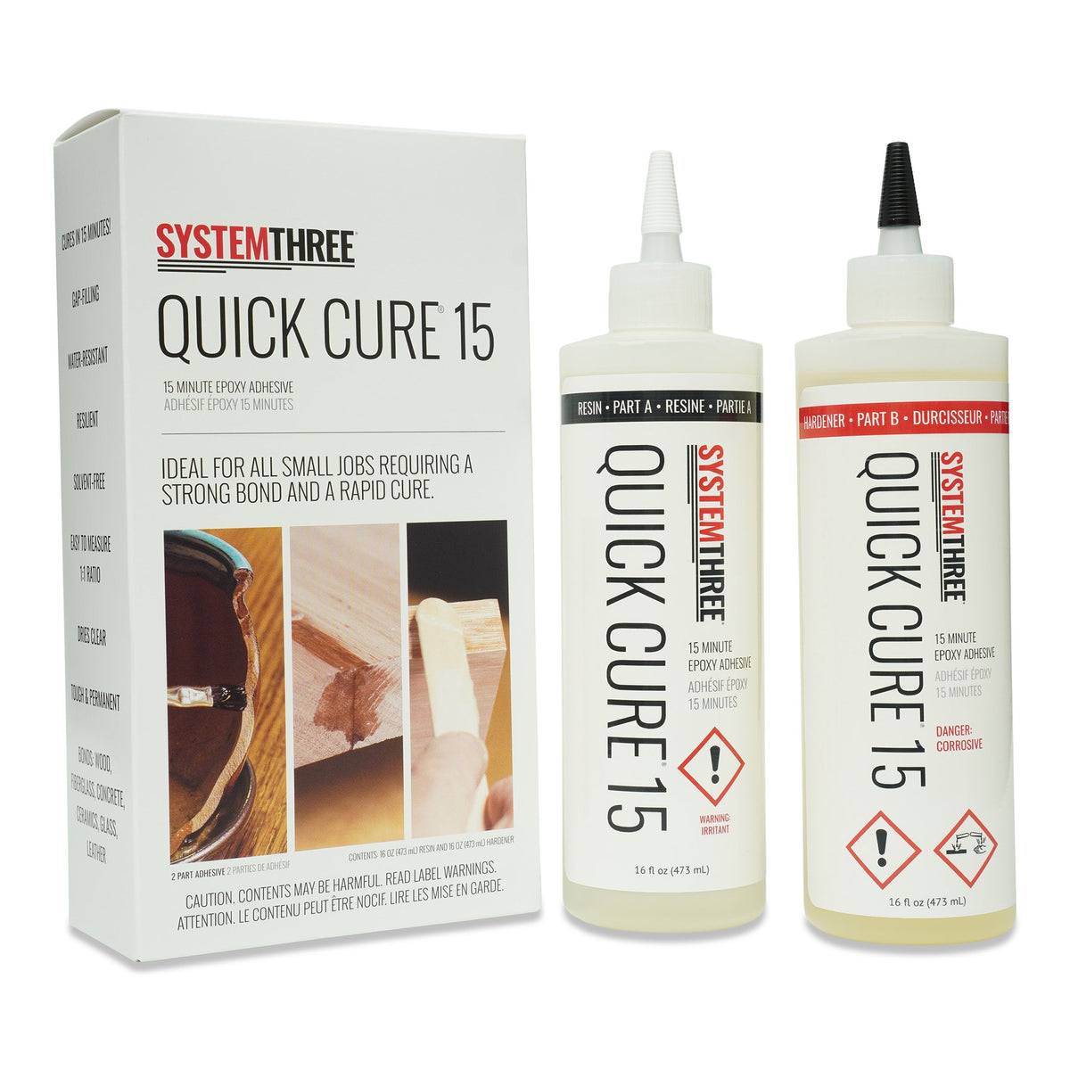 Quick Cure-15  15 Minute Epoxy Glue - System Three Resins