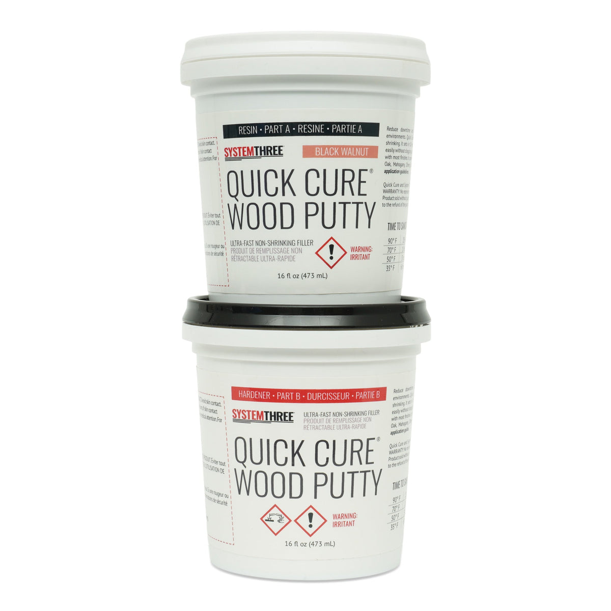 Quick Cure Wood Putty 2 Gallon / Black Walnut