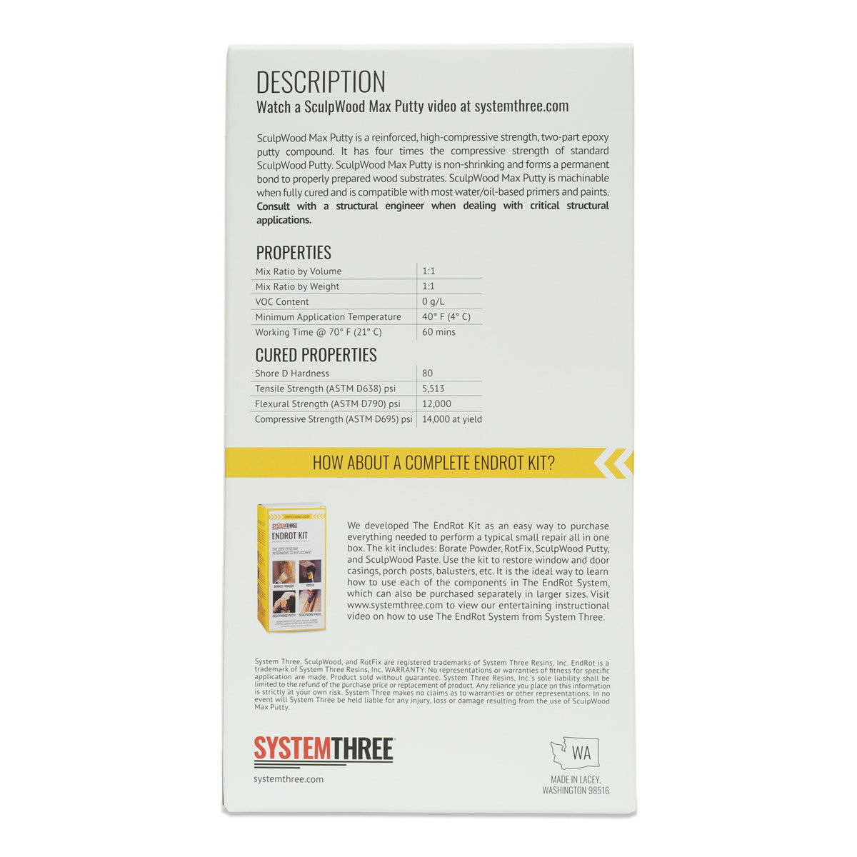 SculpWood Max Putty - System Three Resins