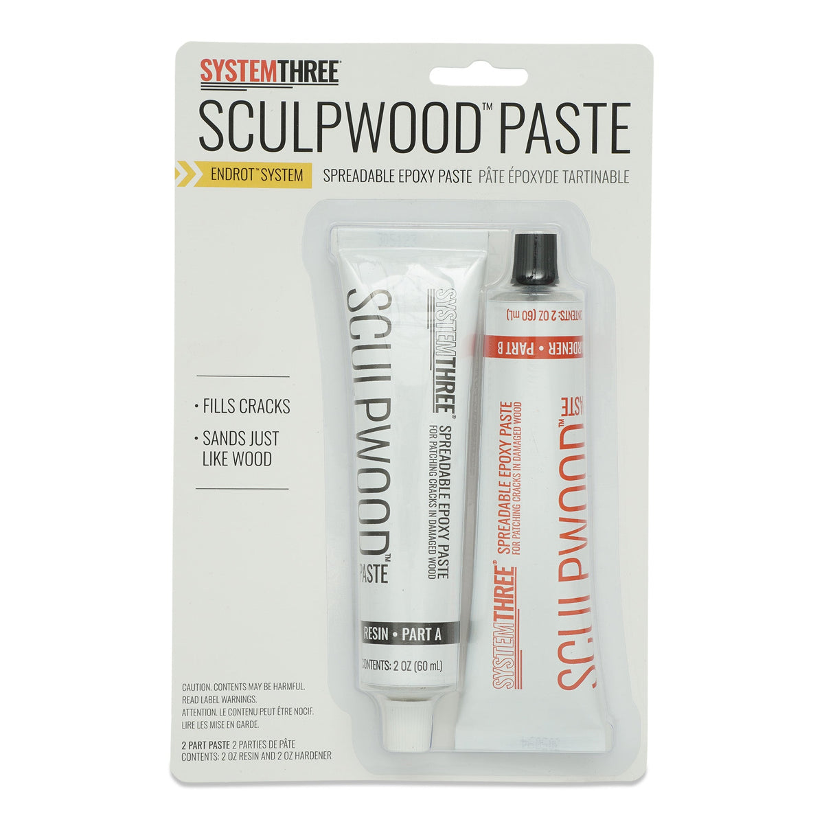 System Three 1600K20 SculpWood Putty Kit 0.5 Gallon Brown