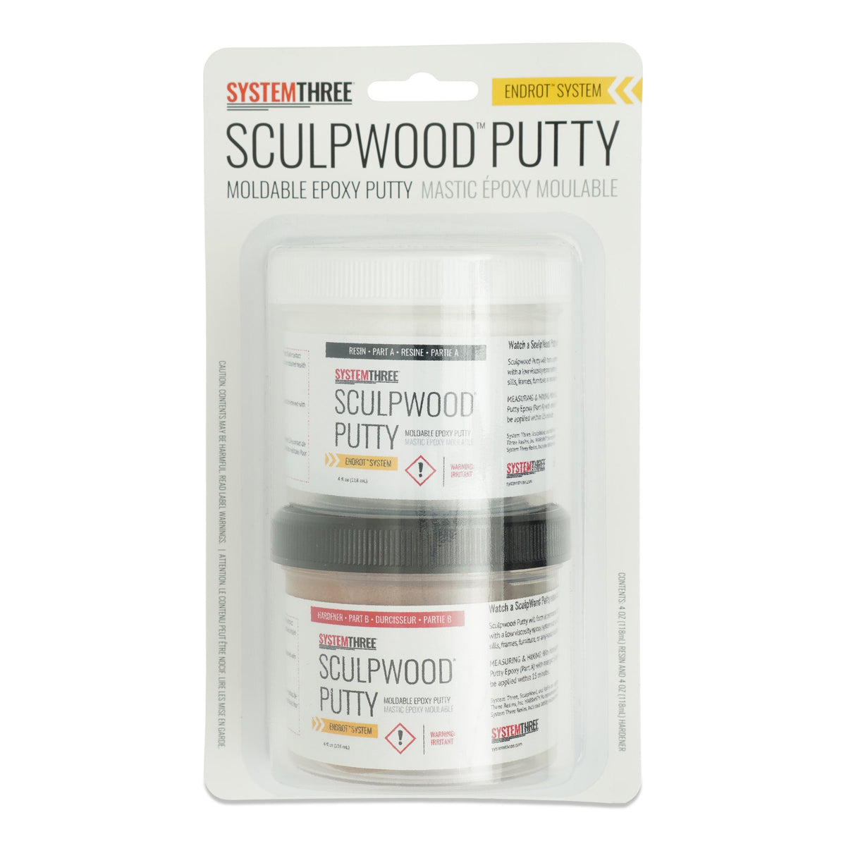 System Three SculpWood Max Putty Epoxy Wood Filler, 10 Gallon Kit