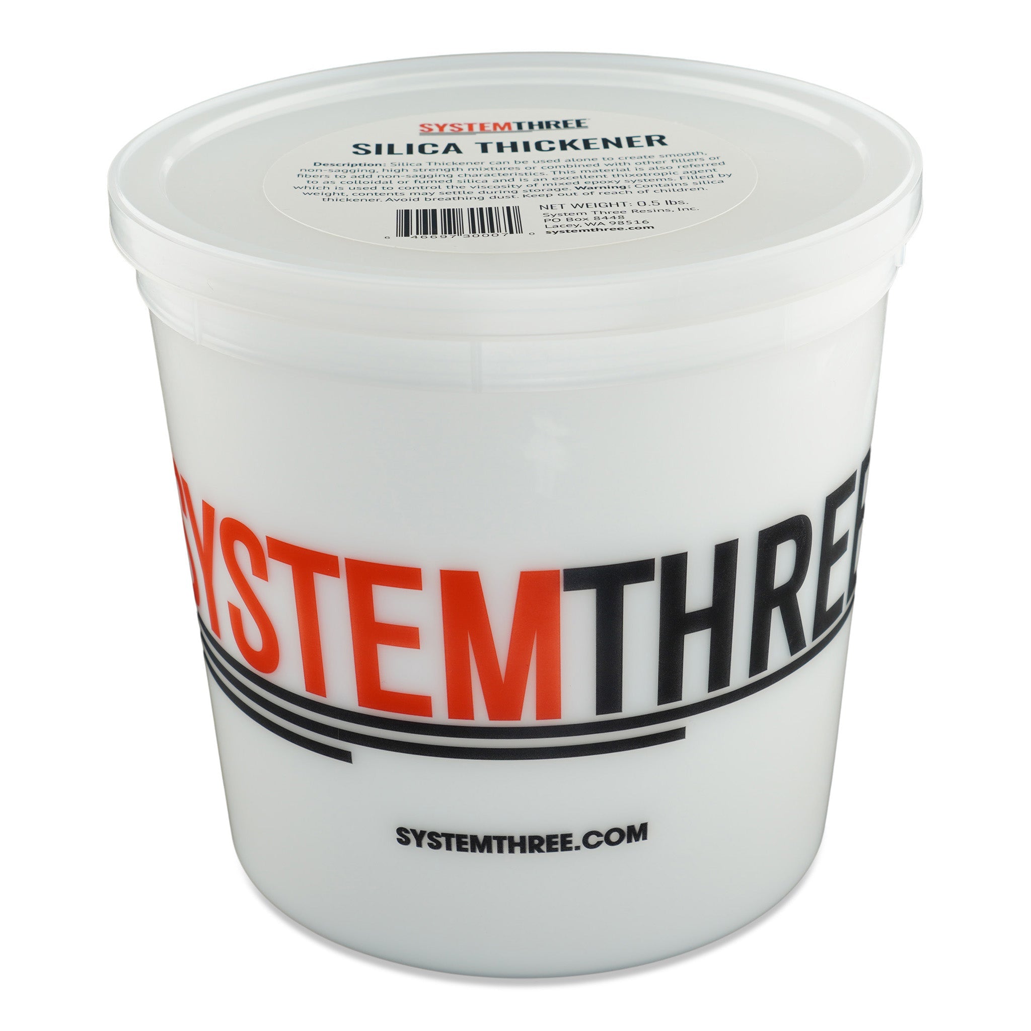 System Three 3105S47 White Silica Thickener, 5 Quart Tub