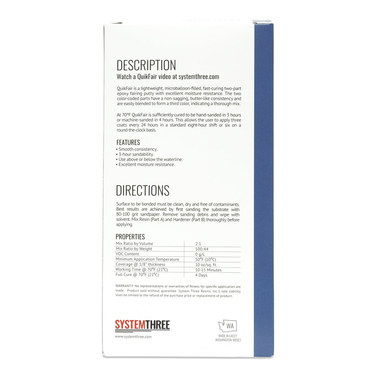 SilverTip QuikFair | Epoxy Fairing Putty - System Three Resins