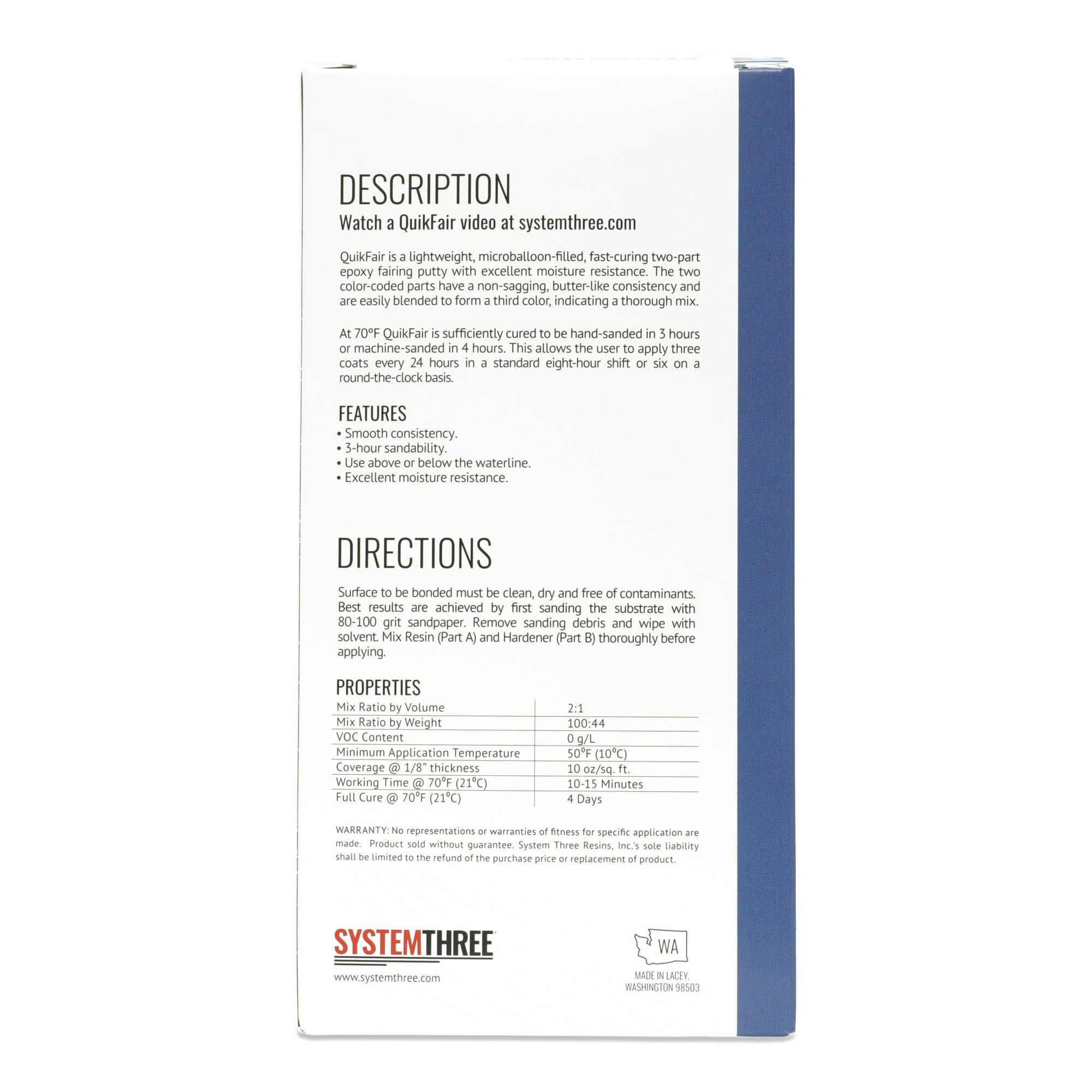 SilverTip QuikFair | Epoxy Fairing Putty - System Three Resins